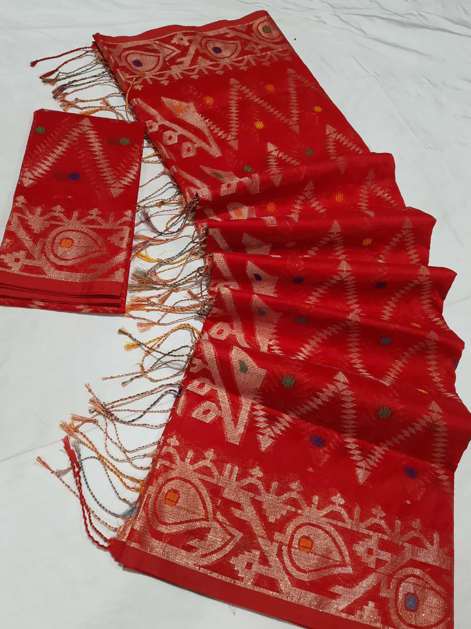 Sidur Kona Jamdhani Saree(সিদুর কনা জামদানী শাড়ি) - Image 4