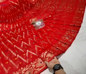 Sidur Kona Jamdhani Saree(সিদুর কনা জামদানী শাড়ি)