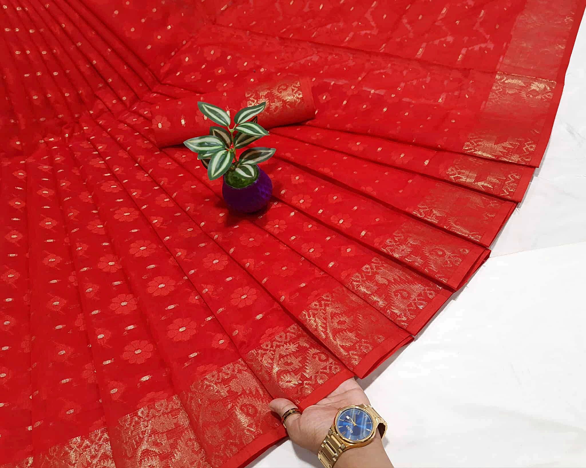 Jori Pair Jamdani Saree(জড়ি পাইর জামদানী শাড়ি) - Image 4