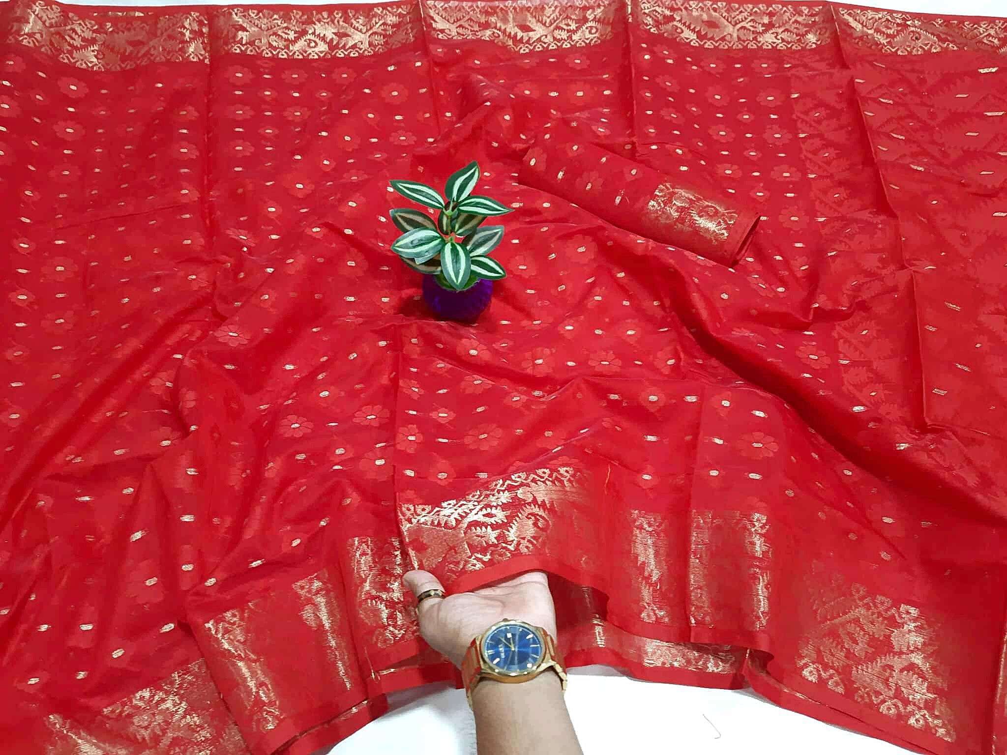 Jori Pair Jamdani Saree(জড়ি পাইর জামদানী শাড়ি) - Image 5