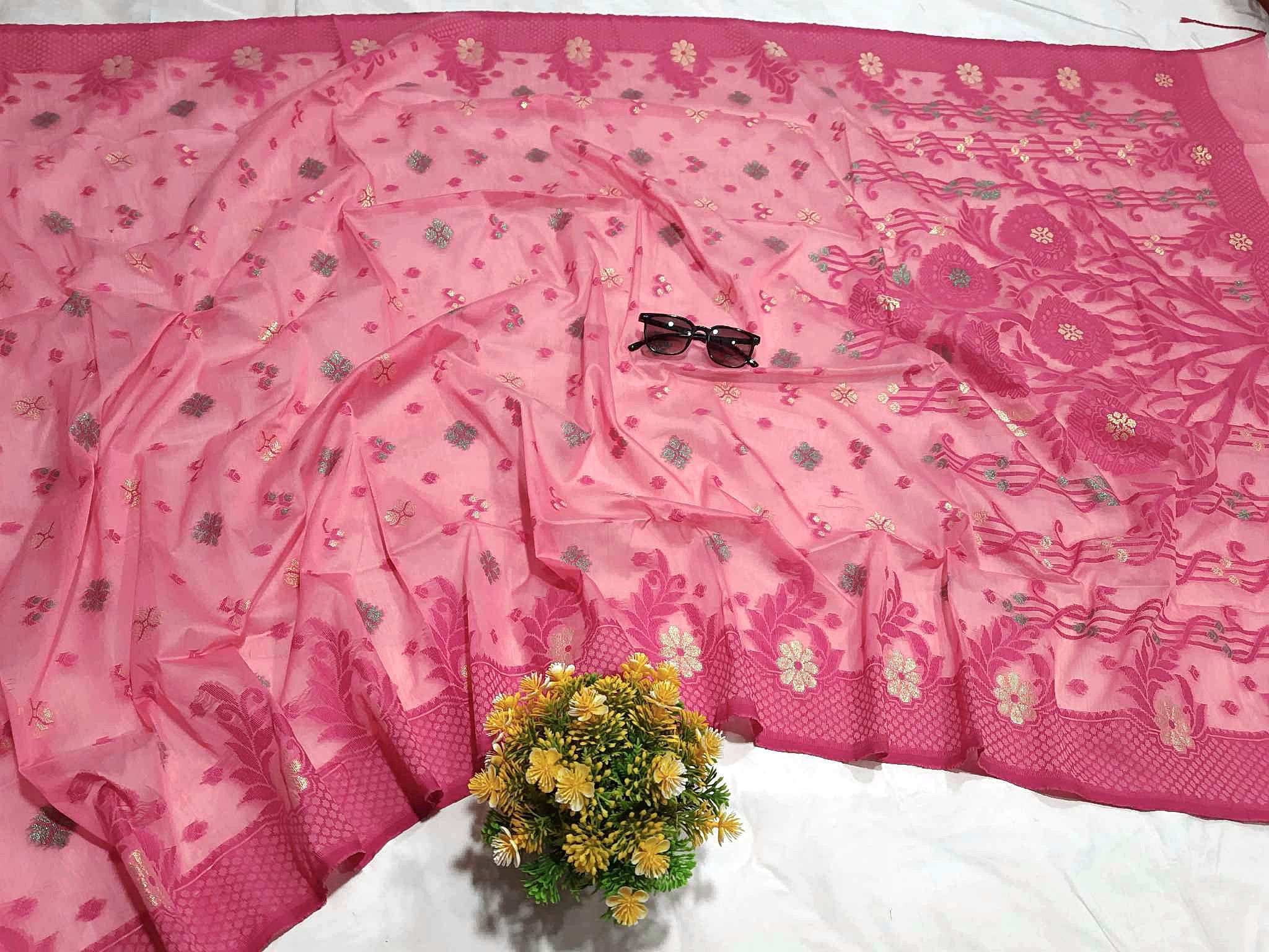 Fuler tura Jamdani Saree (ফুলের তোড়া জামদানী শাড়ি) - Image 3