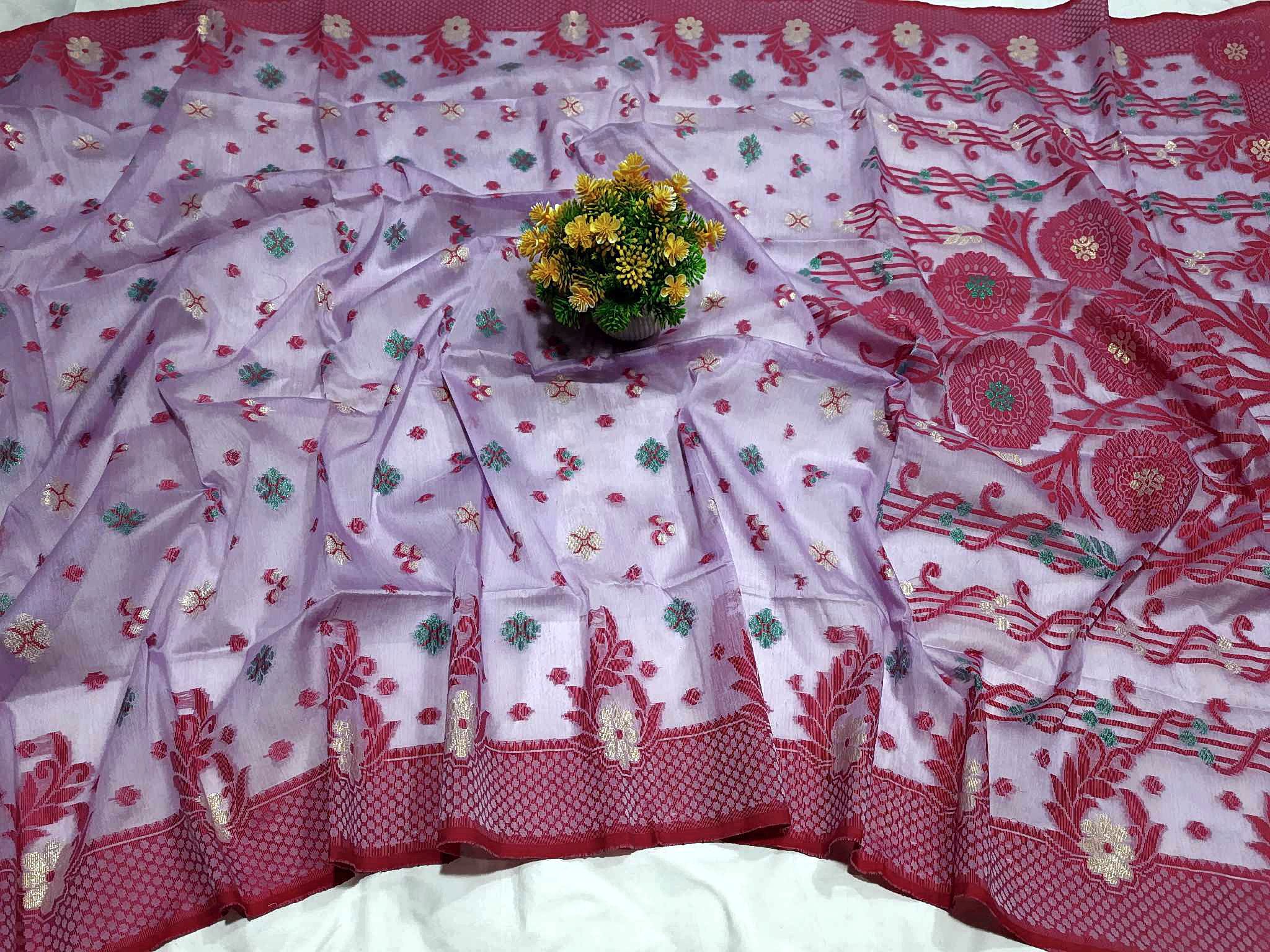 Fuler tura Jamdani Saree (ফুলের তোড়া জামদানী শাড়ি) - Image 6