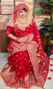 Jhilik Silk Jamdhani Saree (ঝিলিক সিল্ক জামদানী শাড়ি)