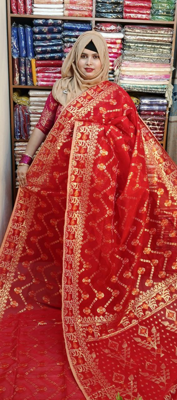 Sornochoya Jamdhani Saree (স্বর্ণ ছোঁয়া জামদানী শাড়ি) - Image 2